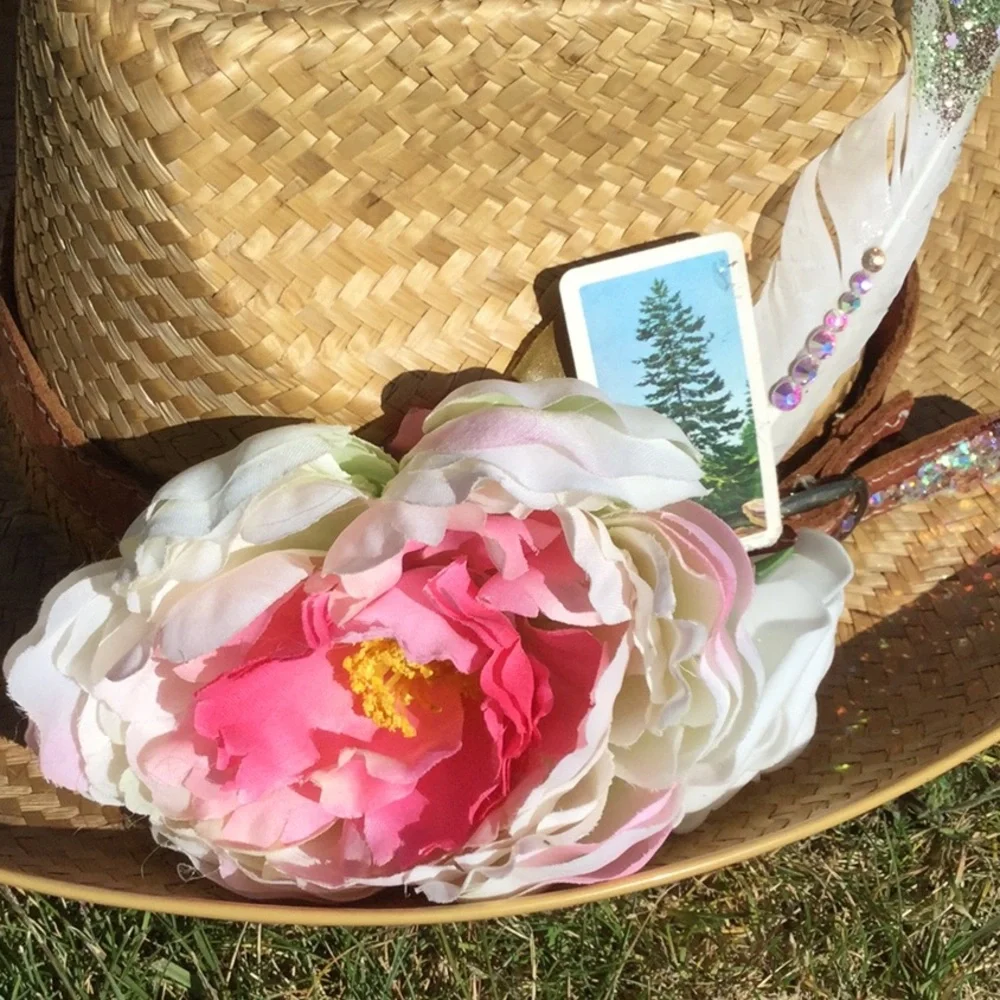OOAK artisan western hat band cowgirl festival rodeo Coachella boho chic market - Picture 9 of 12